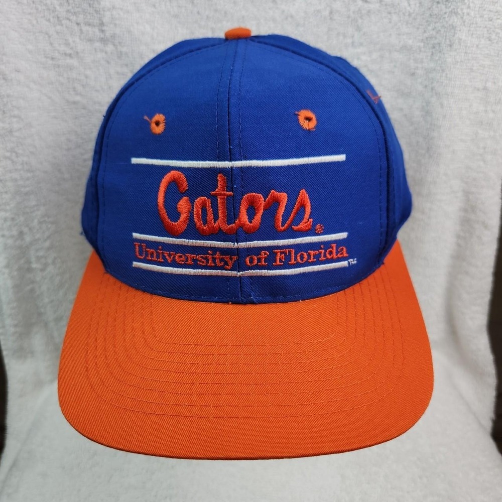 Florida Gators Vintage Hat Snapback Blue Orange 3 Bar Script Logo 90s The Game